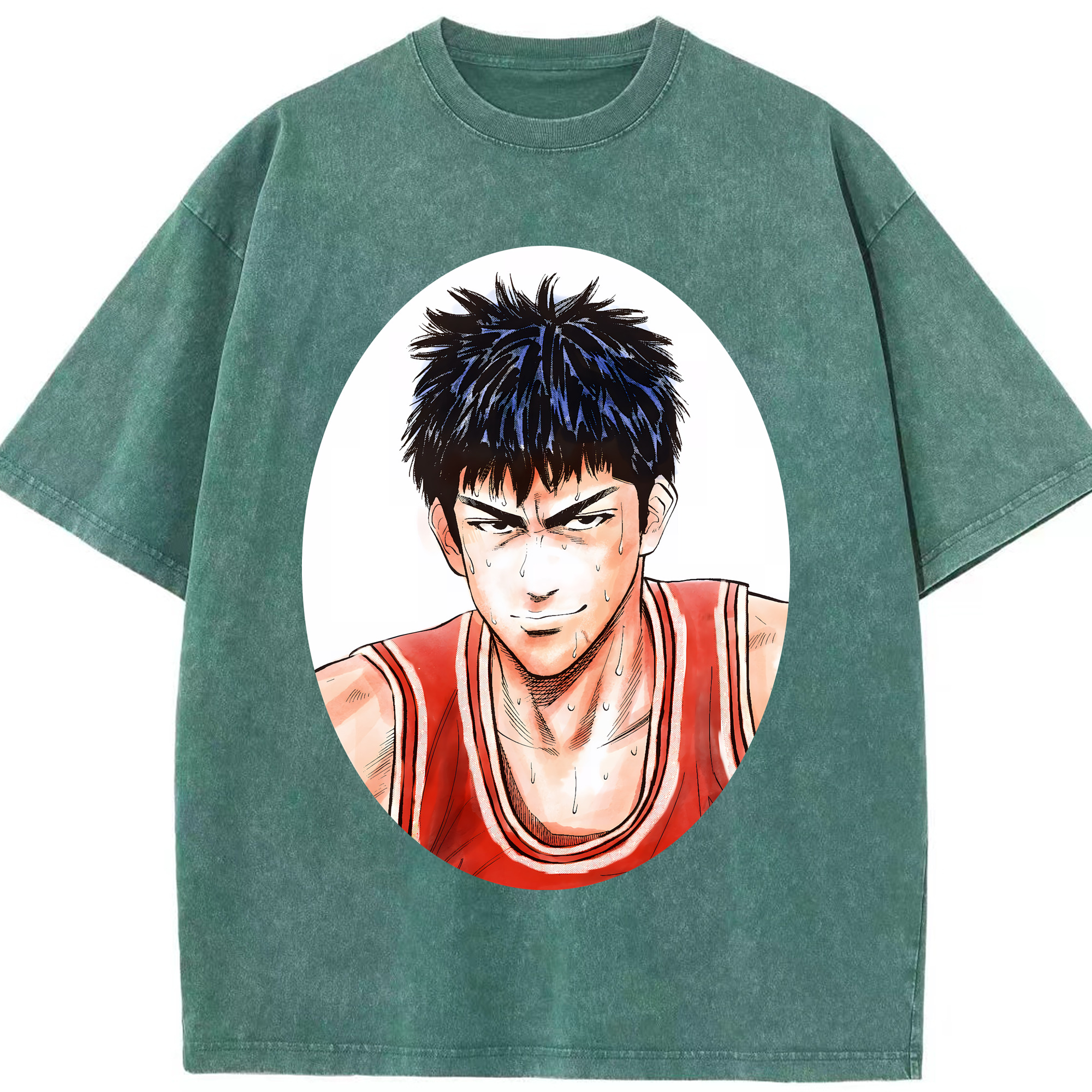 （画像用） SLAM DUNK／スラムダンク 綿100% ヴィンテージ風 半袖Tシャツ（フロントプリント）